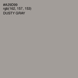 #A29D99 - Dusty Gray Color Image